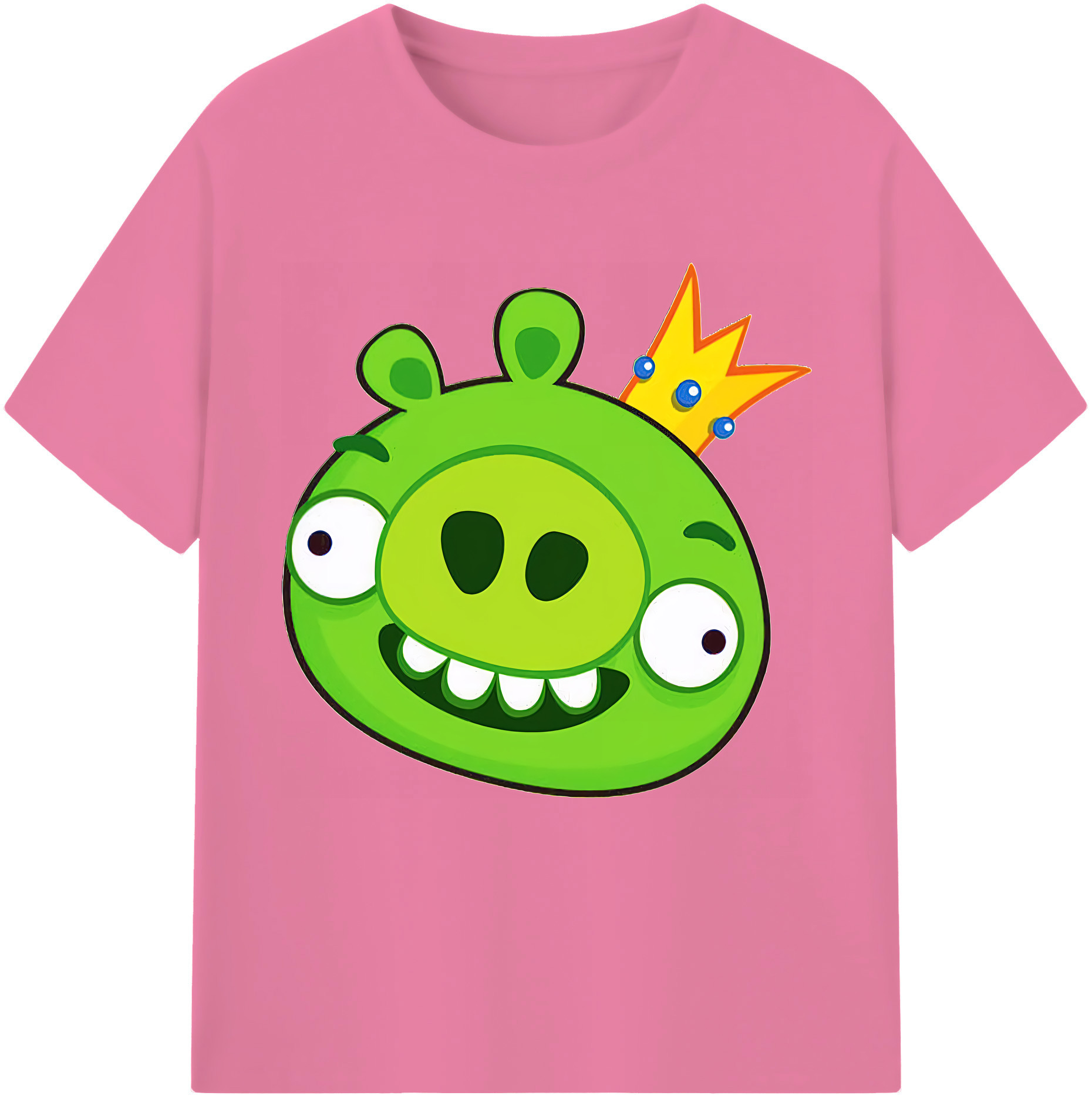 （画像用） Angry Birds アングリーバード 綿100％半袖Tシャツ（フロントプリント）